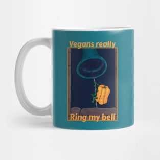 Vegans really ring my bell - funny bell pepper cartoon Mug